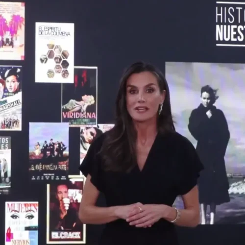 La reina Letizia vuelve a TVE para lanzar una felicitación especial: &quot;Larga vida al cine, que es de todos&quot;