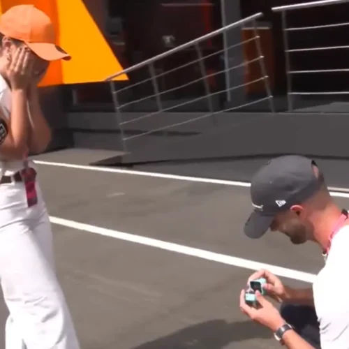 La emotiva pedida de mano en directo en medio del GP de Hungría de F1