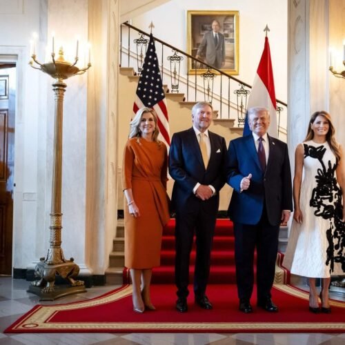 Los reyes Guillermo y Máxima duermen con los Trump en la Casa Blanca en una excepcional noche que divide a los holandeses