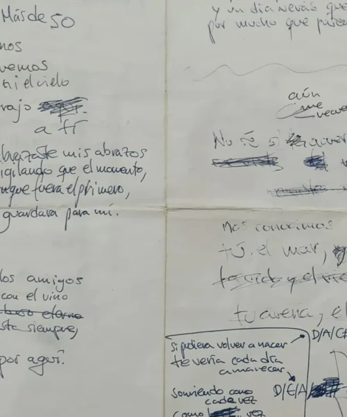 ‘Las mejores letras en español’, la fuerza de las canciones a través de sus manuscritos: «Es una darle una vuelta a lo digital»