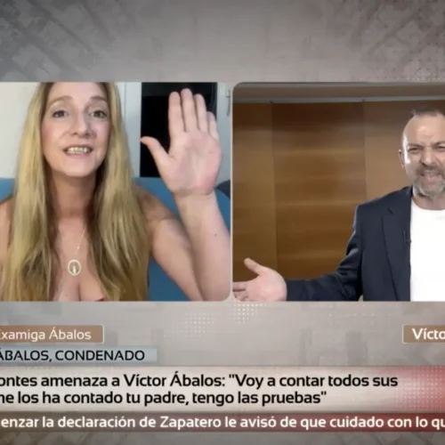 La monumental bronca en directo de Víctor Ábalos y Claudia Montes, con abandono incluido: «¡Ni eres el tipo de mi padre, falsa!»