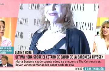 María Eugenia Yagüe da la última hora del estado de salud de Tita Cervera: «El hermetismo da lugar a especulaciones»