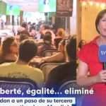 El rótulo con el que TVE ironiza sobre la derrota de Francia ante España: «Liberté, egalité… eliminé»