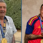 Pedro Porro cumple su promesa y regala su medalla de campeón del mundo a su abuelo: «Es un orgullo esto, no lo sabes bien»