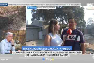 José, vecino de Navas del Rey, sobre el milagro de su vivienda: «Se ha quemado todo alrededor, pero mi casa está bien»