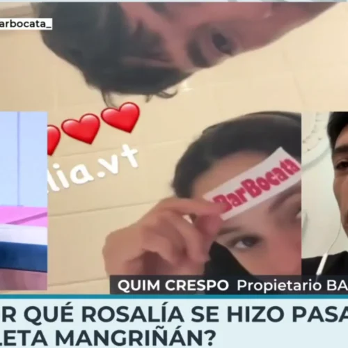 Rosalía reserva a nombre de Violeta Mangriñán en un bar de Barcelona: «Nos pusimos mucho más nerviosos nosotros»