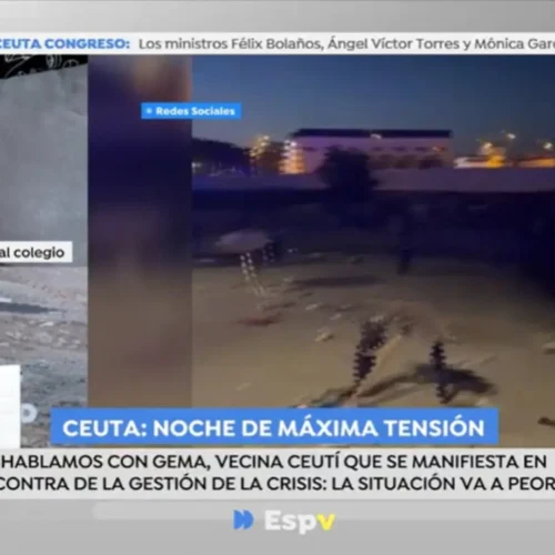 Gema, vecina de Ceuta, asegura que una ONG reparte espray pimienta entre los migrantes «para atacar a los militares»