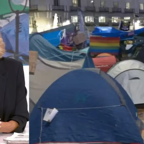 Una mujer de 58 años ocupa una de las tiendas de campaña de Sol para «dar un escarmiento» a los manifestantes